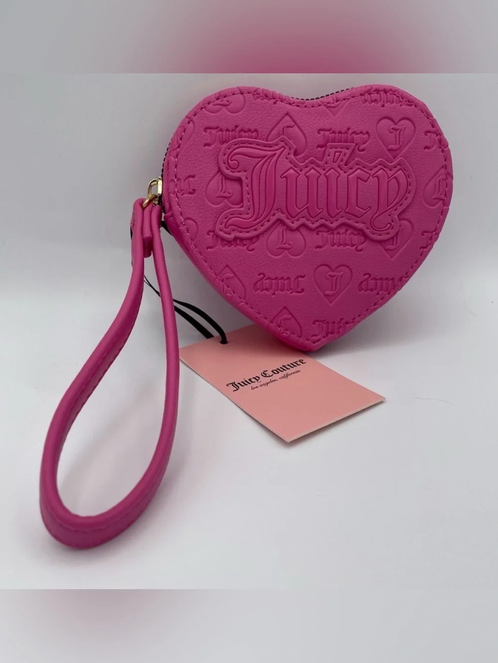Juicy Couture Pink Heart Zip Around Wrislet NWT